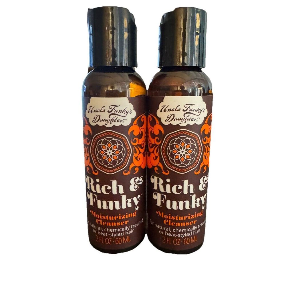 Two (2) Uncle Funky's Daughter Rich & Funky Moisturizing Cleanser 2oz Hair Curls